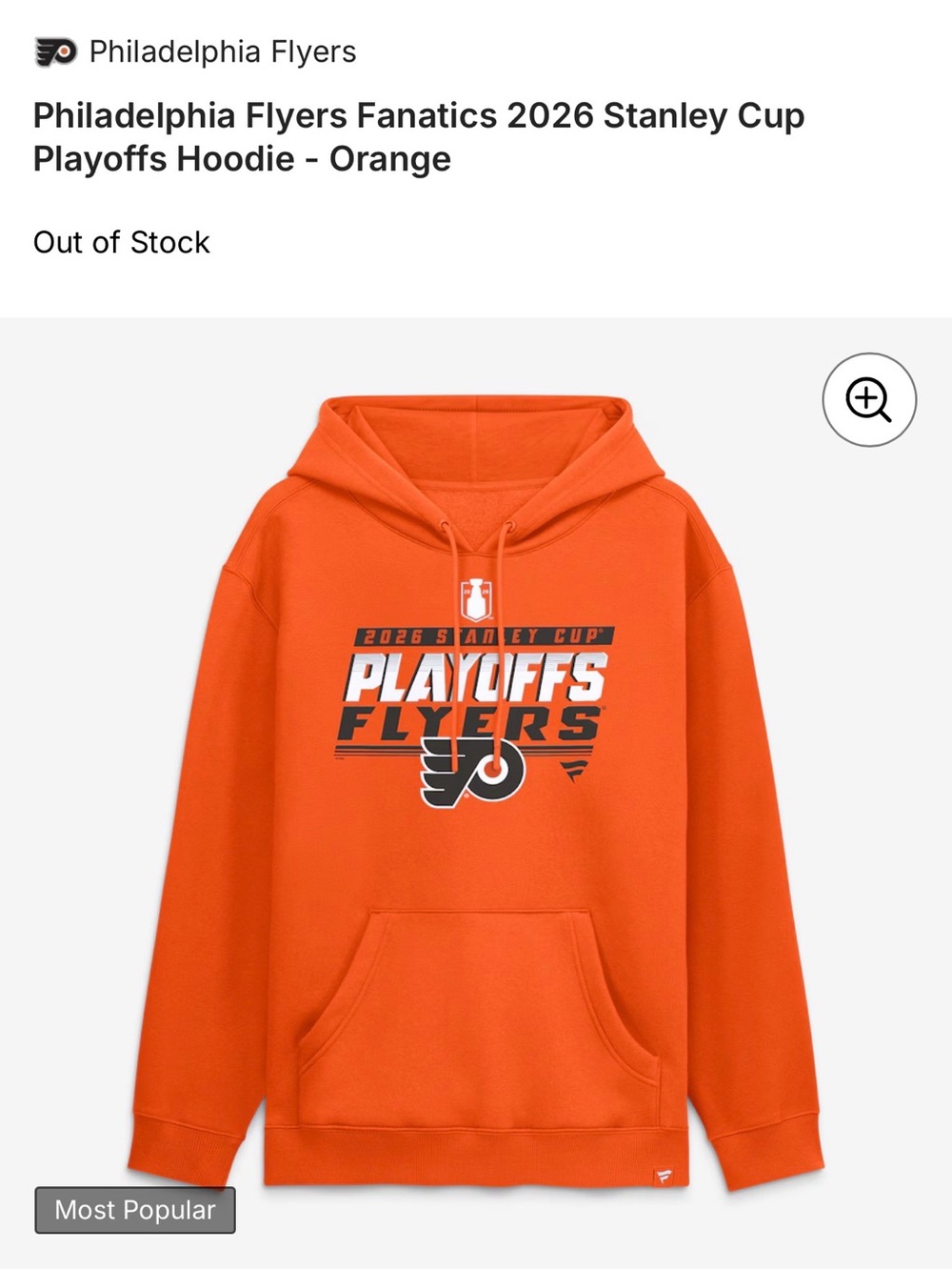 Philadelphia Flyers Playoffs Hoodie - Orange by Fanatics
